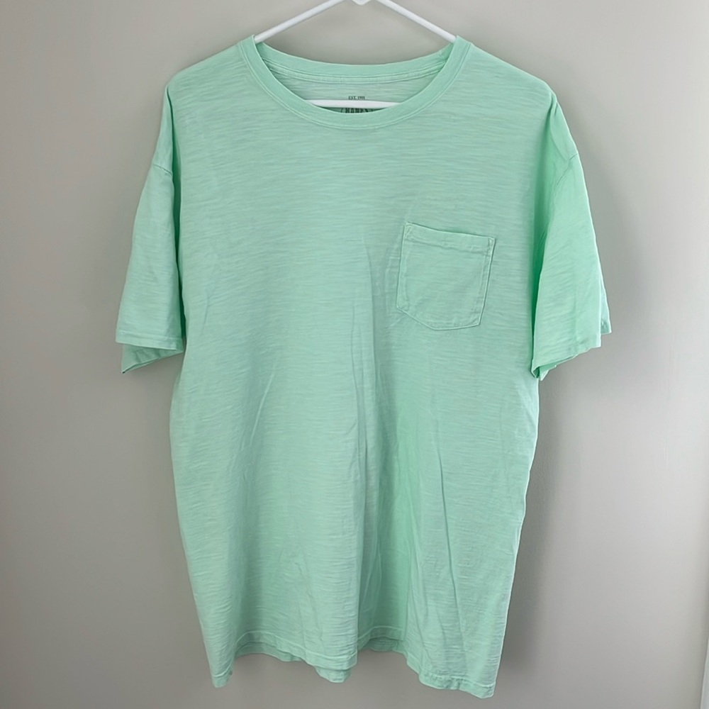 HANES Short Sleeve Pale Green Pocket T-Shirt